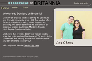 Flash site for dentistryonbritannia.com